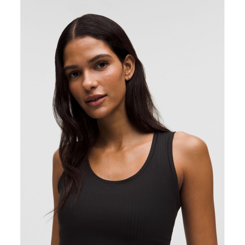 Lululemon Wundermost Ultra Soft Ribbed Nulu Scoop Neck Tank Top Black