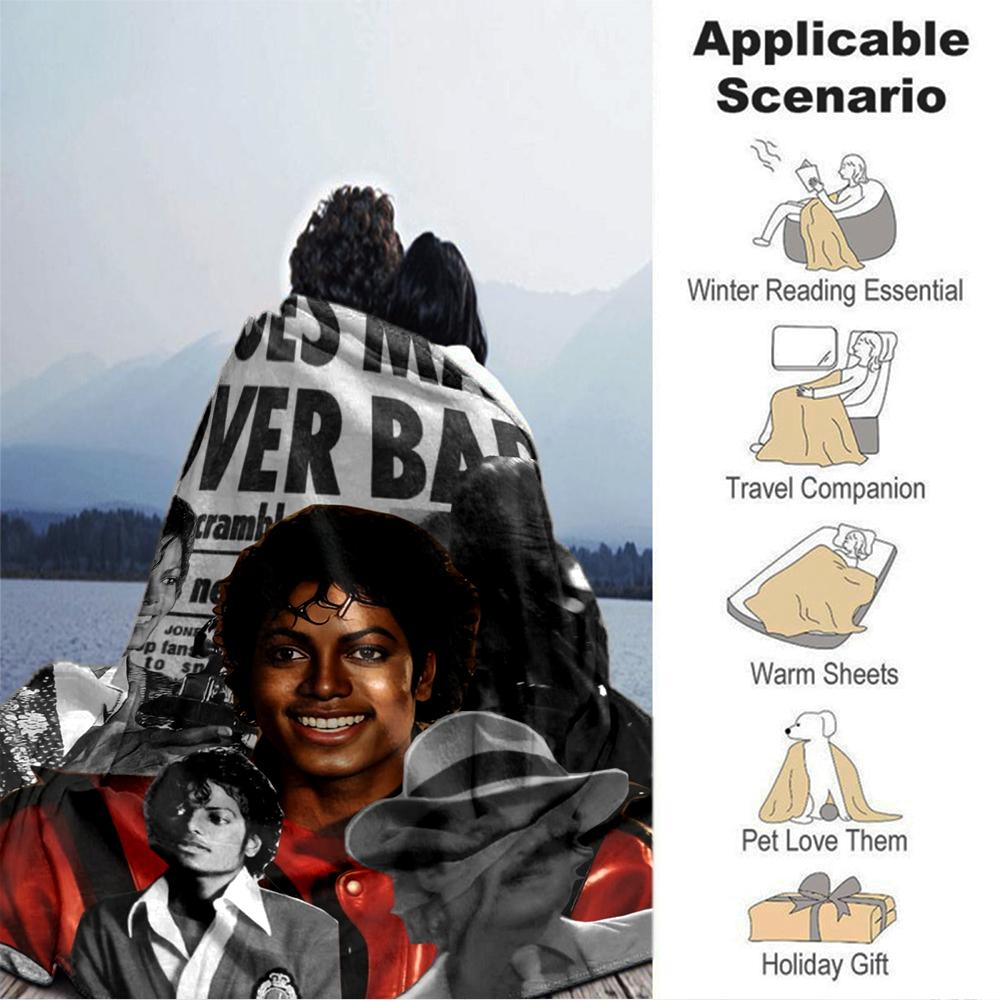 1Pc Michael Jackson'S Evolution Blanket Soft Throw Blanket For Home Bedroom Bed Sofa Travel Office Solid Christmas Blanket