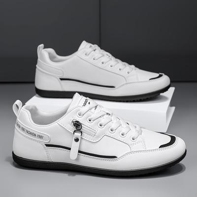 Neue Freizeitschuhe Herren Sneaker Outdoor Lederschuhe Wanderschuhe Loafer Bequeme Herrenschuhe Tenis Hombres Schwarz Weiß