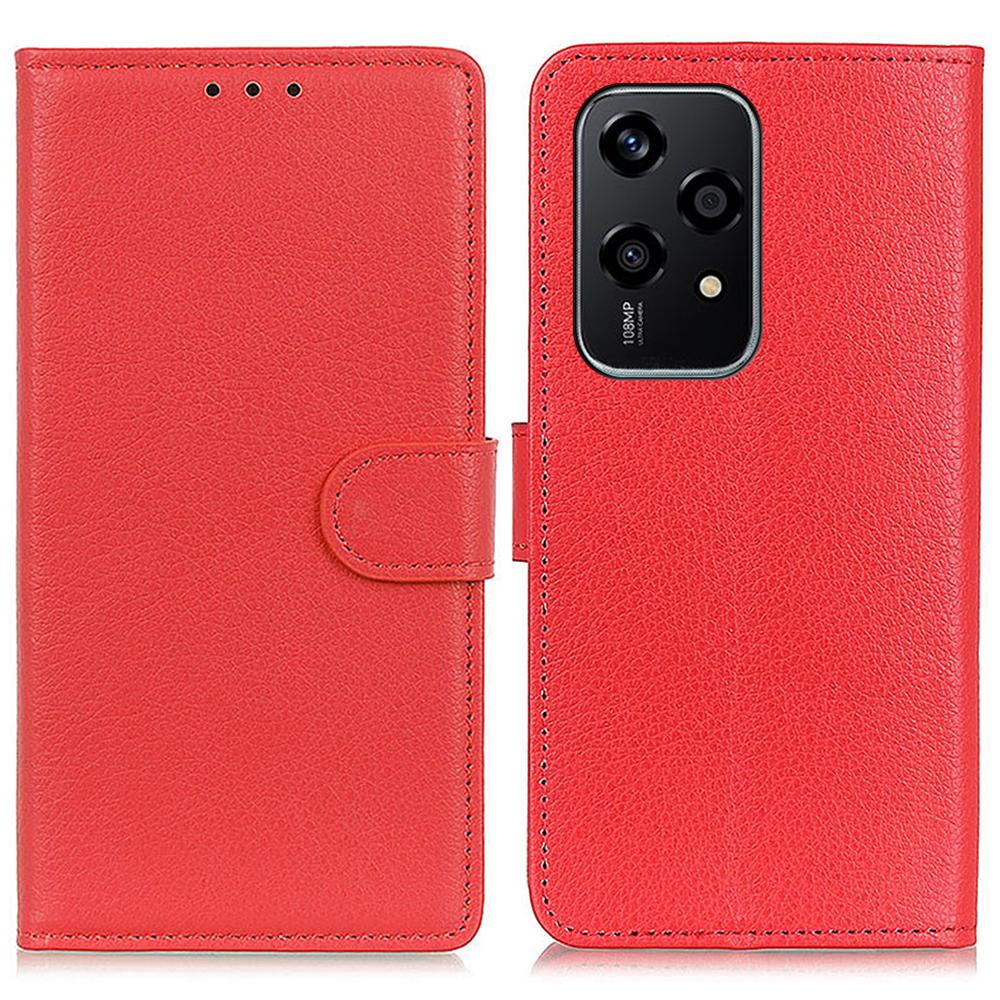 For Honor 200 Lite Wallet Case Litchi Grain Leather Phone Cover