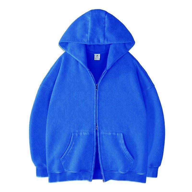 Unisex Casual Zip-Up Hoodie Men Women