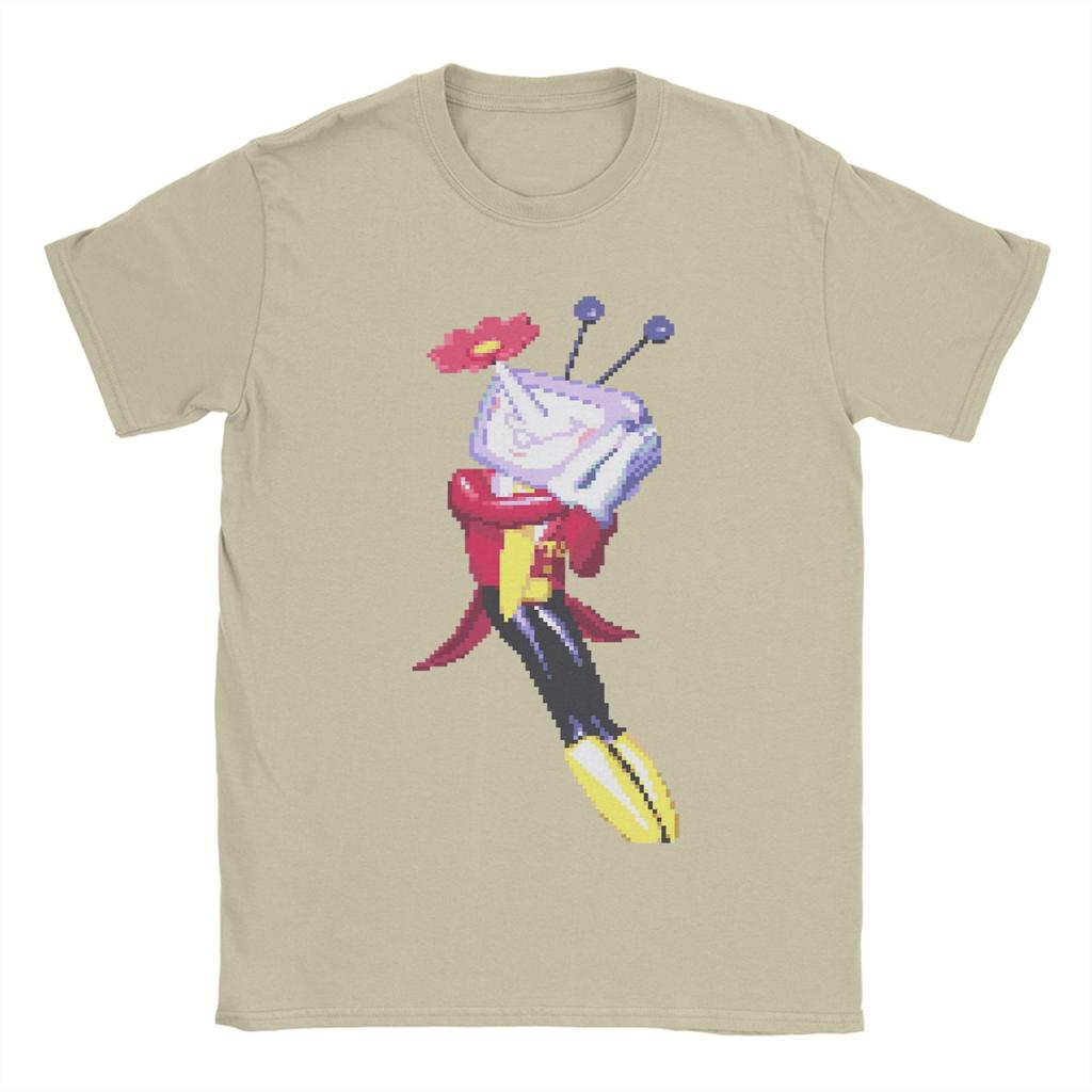 Tenna Blossom Deltarune T Shirts Unisex Pure Cotton Casual TShirts Round Collar Tees Short Sleeve Clothing Printed