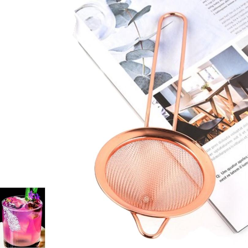 Rose Gold 304 nerezové sítko na koktejly ve tvaru kužele na koktejly / čajové bylinky / káva, jemné sítko
