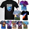 Kreativní design hry Rocket League, cool a módní tričko s neformální osobností