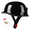 18 Half Helmet Motorcycle Helmet Electric Vehicle Bike Riding Locomotive for Cruiser Retro Four Seasons Unisex Teenager Child
