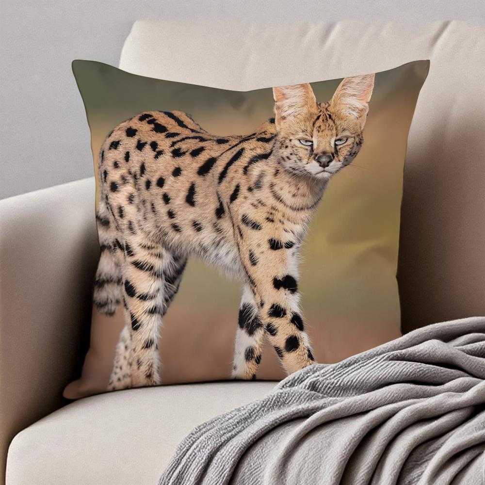 Interesting Animals Funny Cushion Cover Pillowcase Antidustmite Invisible Zipper Short Plush Sofa Cushion