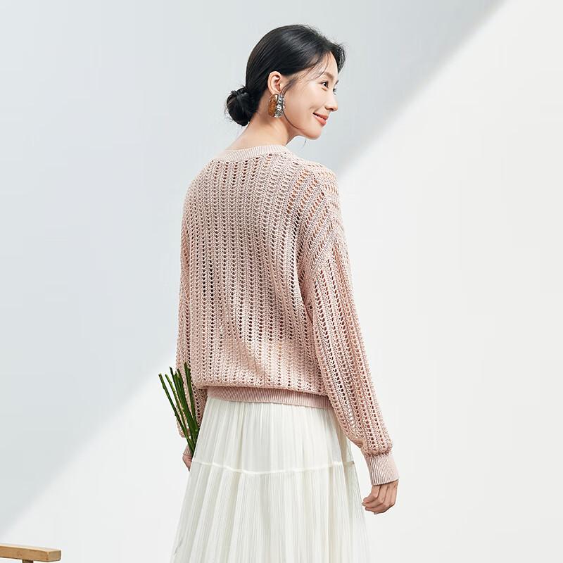 JOY SPEAKER Openwork Breathable Knit Top