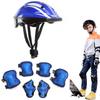 7Pcs Kids Bike Helmet Set Skateboard Knee Pads Elbow Pads Wrist Guards Adjustable Protective Gear Set for Outdoor