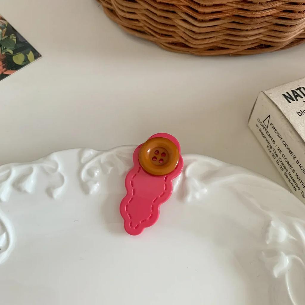 1Pc Multicolor Button Hairpins for Women Girls BB Clip Broken Hair Fixed Clips Korean Bangs Side Clip Colorful Hair Styling Clip