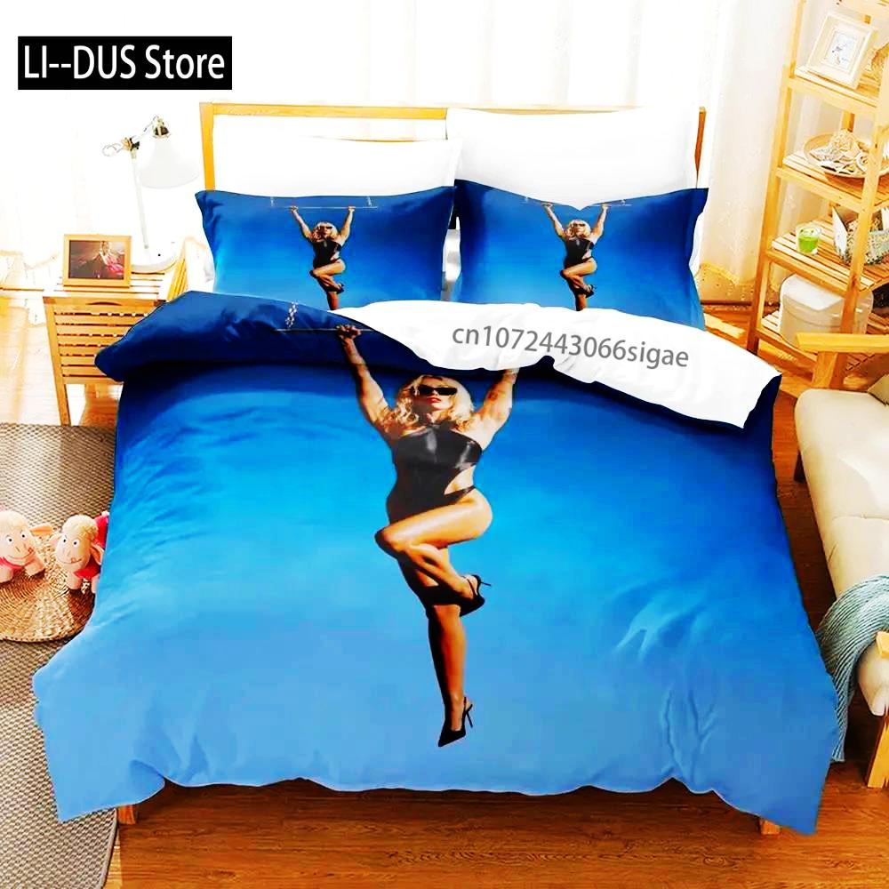 Miley Cyrus Boys Single Double Queen King Size Bed Cover Anime Sets 2024 Duvet Cover Bed Set Quilt Cover Pillowcase