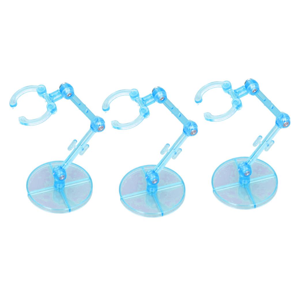 10PCS Action Figure Stand Plastic Translucent Doll Model Support Display Holder Base for 6 Inch Dolls Blue