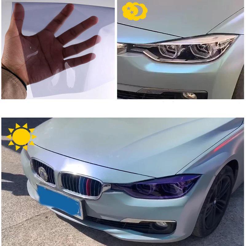Smoked Black TPU Car Light Film - Self-Healing, Anti-Scratch Headlight & Taillight Wrap
