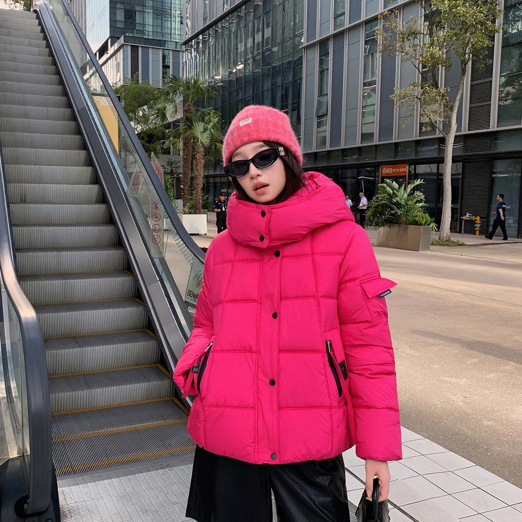 Winter dopamine new hooded cotton-padded coat loose casual down cotton-padded clothes women's short bread jacket