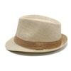 Wide Brim Jazz Hat Woven Stripe Panama Cap Fashion Beach Hat  Men Women