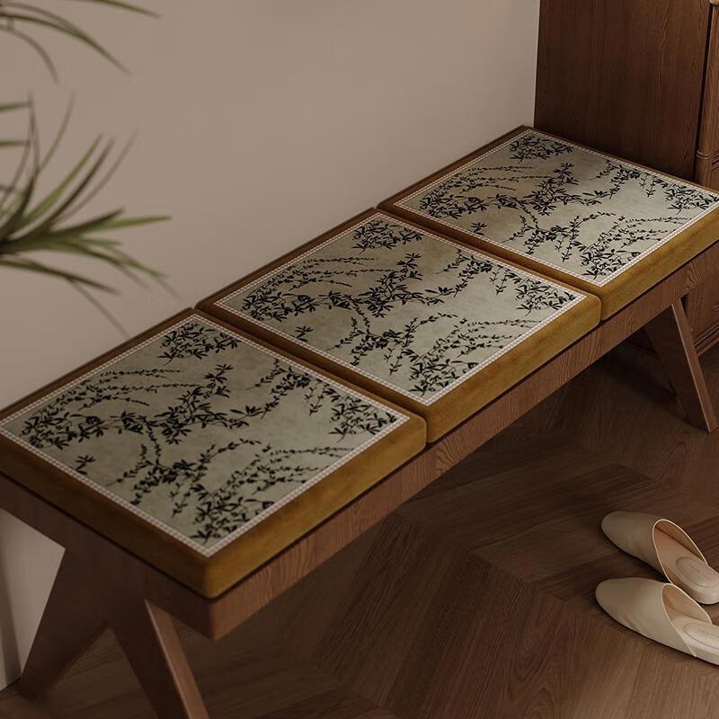 SEE KEAN New Chinese Style Square Dining Chair Cushion