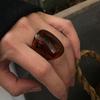 Chubby Oval Finger Ring Geometric Transparent Rings Fashion Exaggerated Resin Rings  Travel
