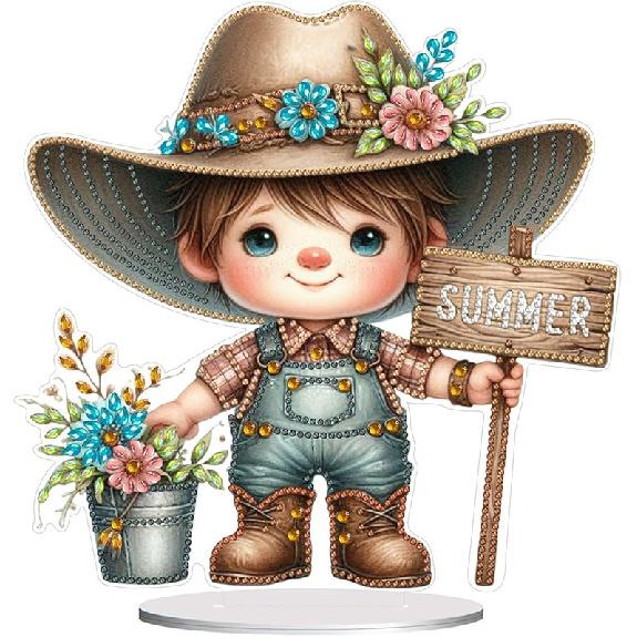 ARTopet DIY Diamond Desktop Ornament Special Shaped Crystal Diamond Art Painting Tabletop Ornaments Single Sided Diamond Ornament for Adult Beginner