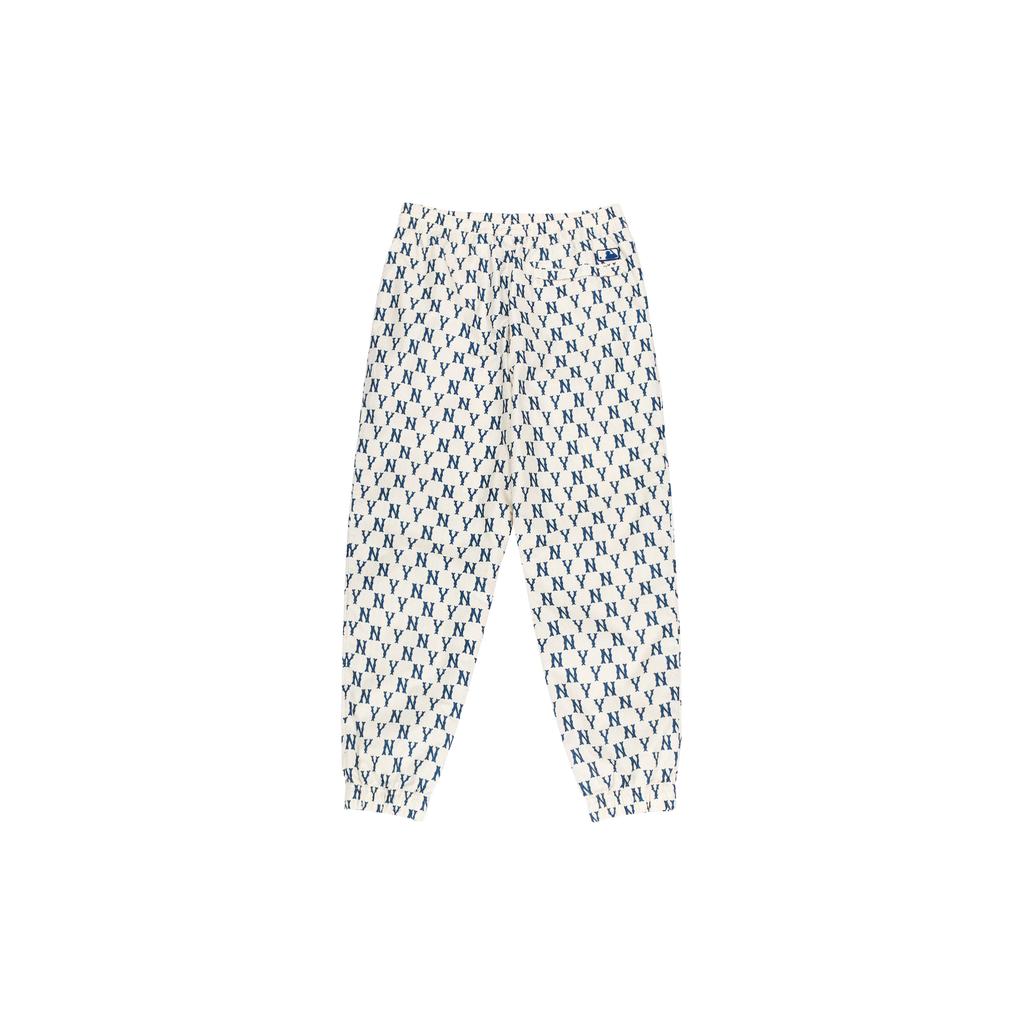 New MLB Knitted Sweatpants Unisex Cream 3AWPM0121-50CRS