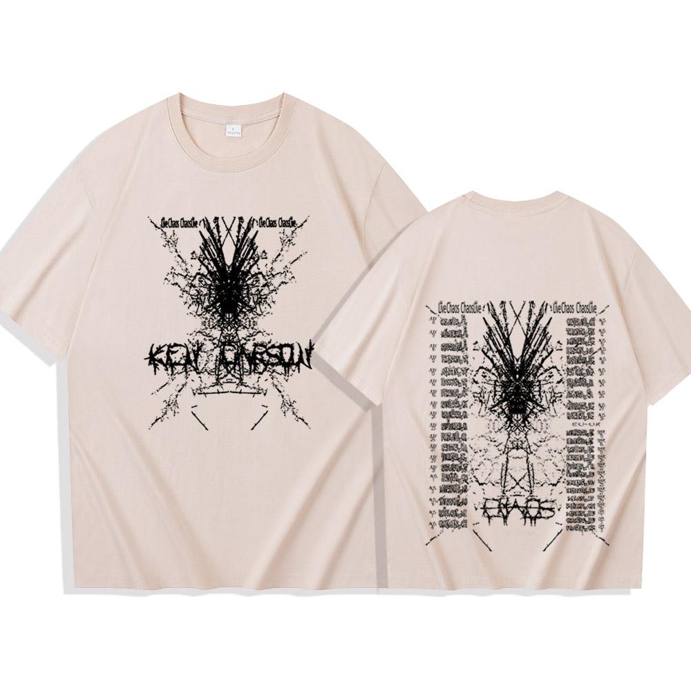 Ken Carson Chaos World Tour Cotton T Shirt Men Women Hip Hop Tee Short Sleeve Tshirt Summer Oversized T-shirt Tops Gift For Fans