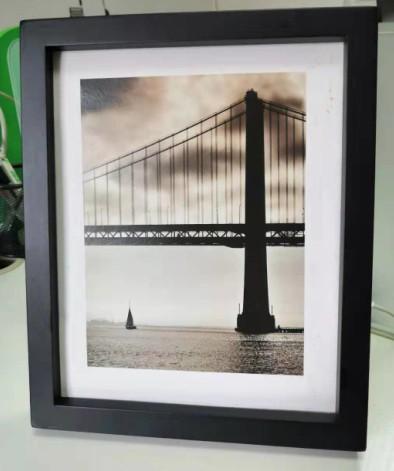 4x6 Wood Picture Frame with Glass Front, Handmade Burlywood Photo Frames for Table Top Display and Wall Mounting 4X6