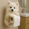 Decorative Dog Toilet Paper Holder 3D Dog Shape Hanging Paper Towel Stand  Kitchen