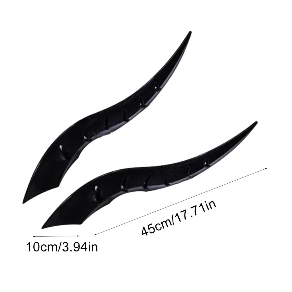 Decoration for Car Exterior Auto Roof Ornament Dragon Horn 3D Halloween Vehicle Modification 2Pieces for SUV Sedan RV Decoration