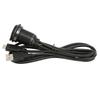 1m Kabel do auta se dvěma porty pro zapuštěnou montáž na palubní desku USB2.0 Samec na Samici Typ C 2.0 Kabel s LED světlem