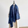 Elegant Floral Jacquard Pashmina Shawl for Women Winter Thick Warm Double Sided Tassel Design Coldproof Windproof Blanket Scarf