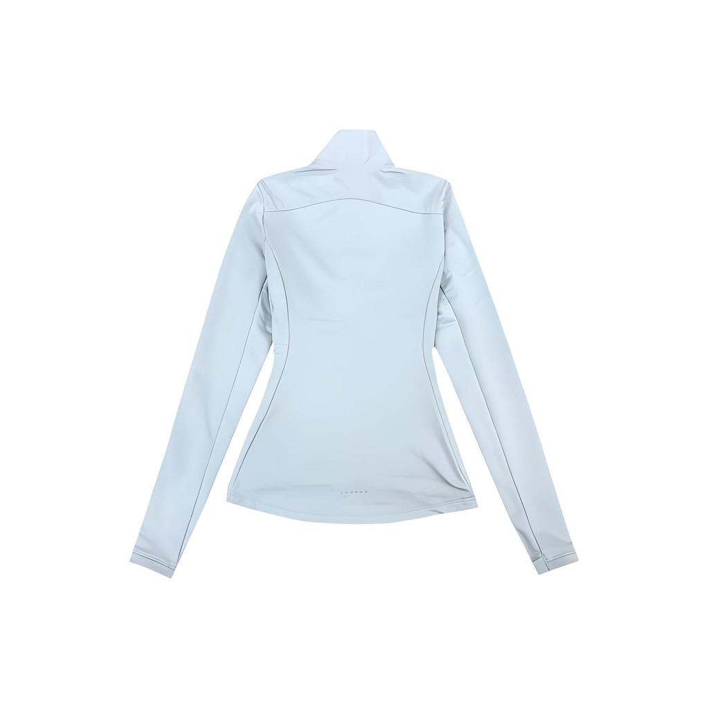 Nike Solid Logo Print Zip Letter Stand Collar Thick Cotton Jacket Women Jacket Blue AQ4739-012