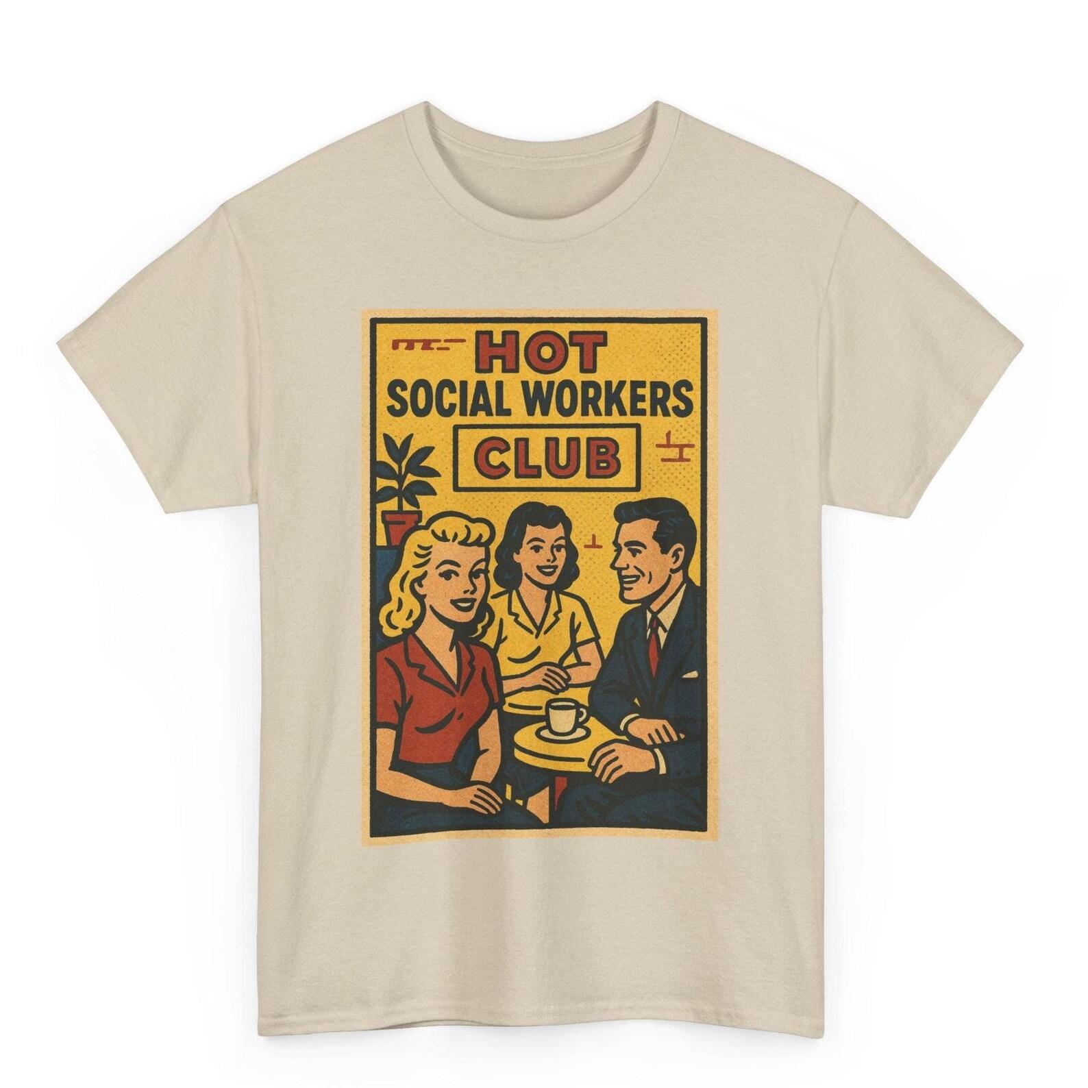 Retro Social Worker T-Shirt: Vintage Comic Mental Health Hero Tee M
