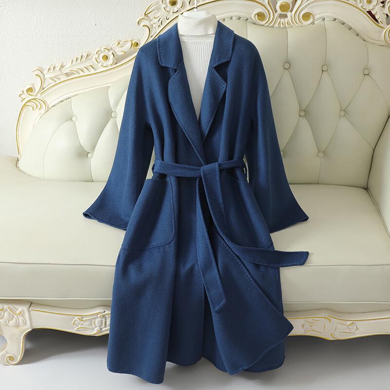 KAISER Women s Double-Sided 100% Wool Long Trench Coat L