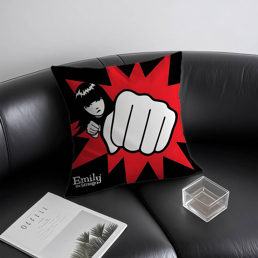 Anime E-Emily The Strange Pillow Case Anti-dustmite Invisible Zipper Sofa Bed