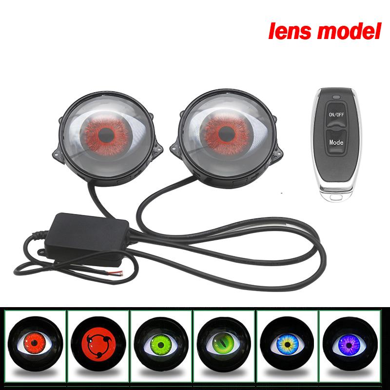 

Динамические светодиодные фары Devil Eye Sharingan для внедорожников, автомобилей, грузовиков, мотоциклов, 12 В-36 В, 6 режимов, регулируемая анимация глаз, питание от USB