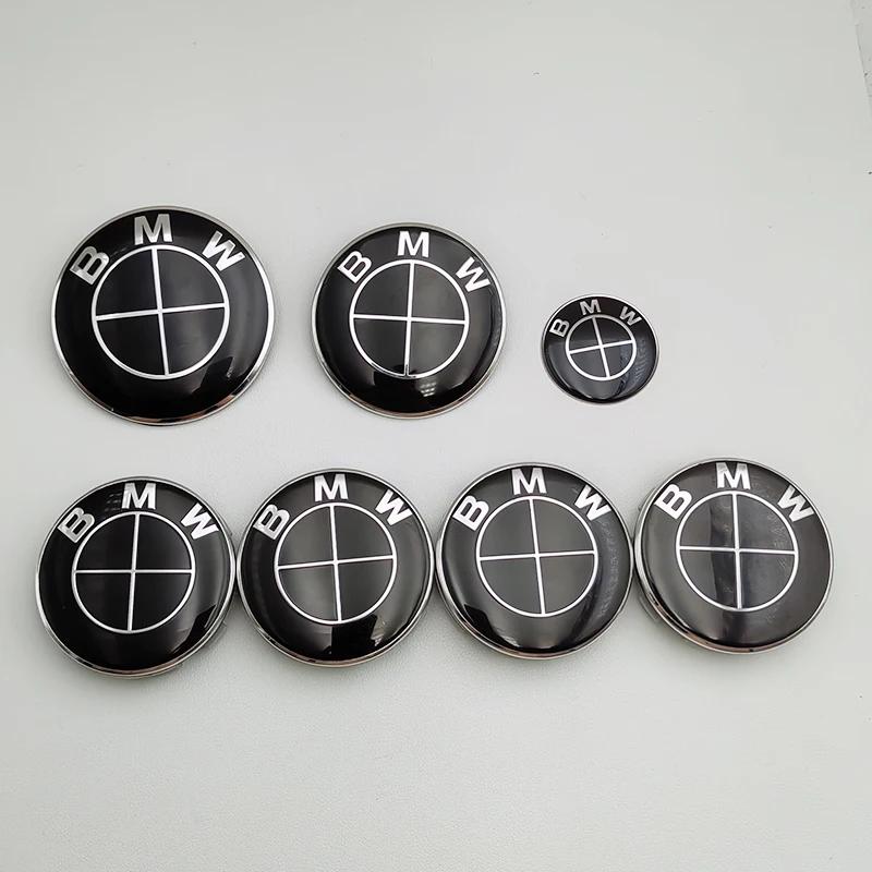 7-teiliges BMW Emblem Set 82mm 74mm 45mm 56mm 68mm Auto Front Motorhaube Logo Heckklappenplakette Radnabenkappen Aufkleber Lenkrad