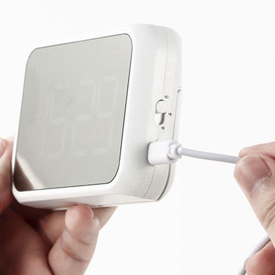 Digital Alarm Clock with Stand Large LED Display Rechargeable Volume Adjustable