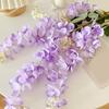 Künstliche Glyzinienblüte, künstliche Glyzinienranke mit langem Stiel für hohe Vasen, Heimdekoration, Partys, Hochzeiten, Blumenarrangements