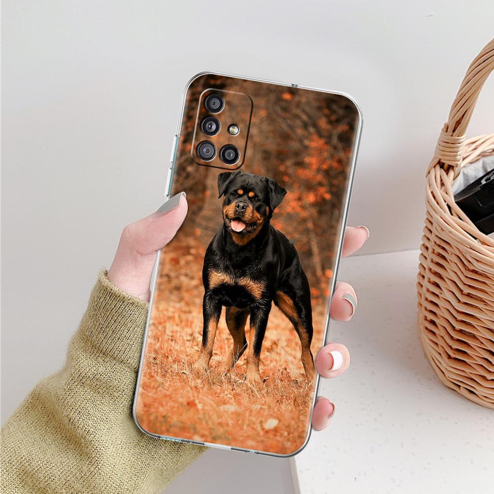 Phone Case For Samsung A15 A13 A35 A55 A51 A71 A41 A31 A21S A03S A05 A17 A23 A25 A33 A53 A73 5G A07 4G Cover Rottweiler Dog