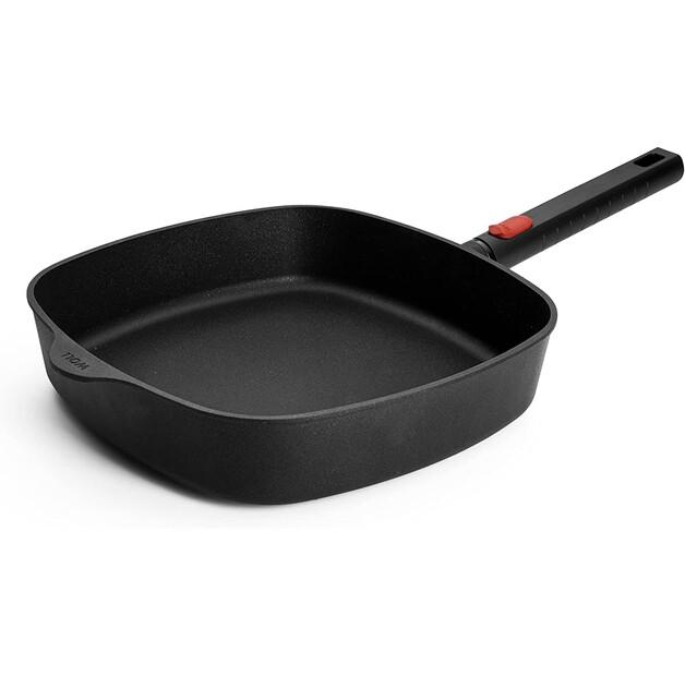 

Сковорода квадратная чугунная Woll Eco Logic QXR 28x28 см, индукционная, съёмная ручка (1628LCI-Q)