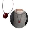 Simple Geometric Oval Pendant Necklace Fashionable Sweater Chain Fashion Jewelry Accessory Present for Women and Girls