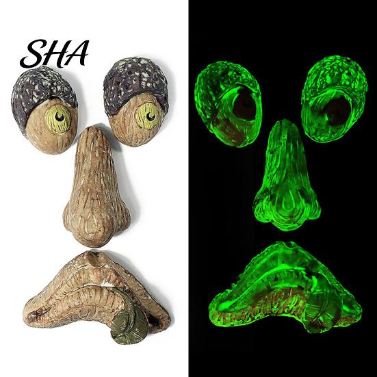 Funny Tree Huggers for Adults Glow?in?the?Dark Face Garden Decor, Old Man Bark Spooky Decorations Resin Ornament, Outdoor Halloween Easter