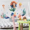 Cartoon Underwater Creatures and Mermaid Bathroom Home Decoration and Beautification Stickers