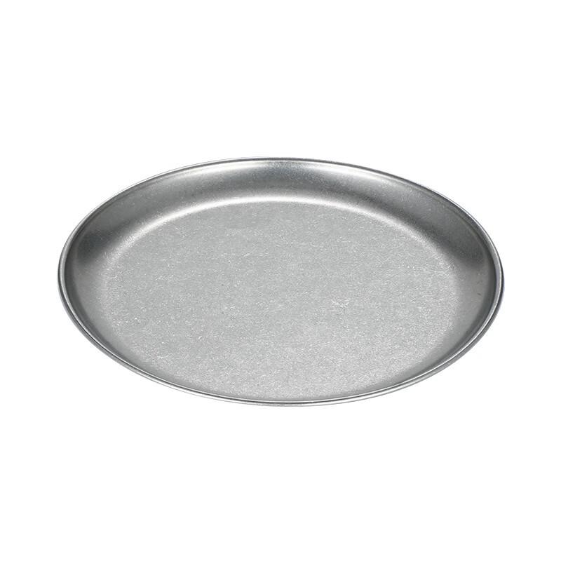 ZISIZ 34CM Stainless Steel 3-Compartment Deep Serving Plate