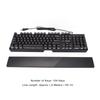 RGB Wired Keyboard with Wrist Rest 104 Keys Clr Characters Good Resilience Mechanical Feel Keyboard for   Gaming