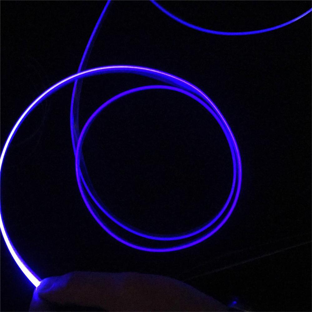 RGB LED Car Interior Decor Neon EL Strip Light Atmosphere Lamp 6m Optical Fiber