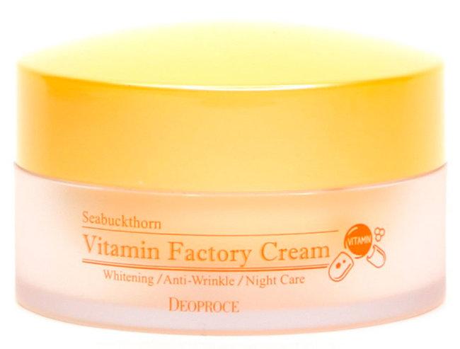 

DEOPROCE VITAMIN FACTORY CREAM Антивозрастной крем для лица с маслом ши и экстрактами фруктов 100г