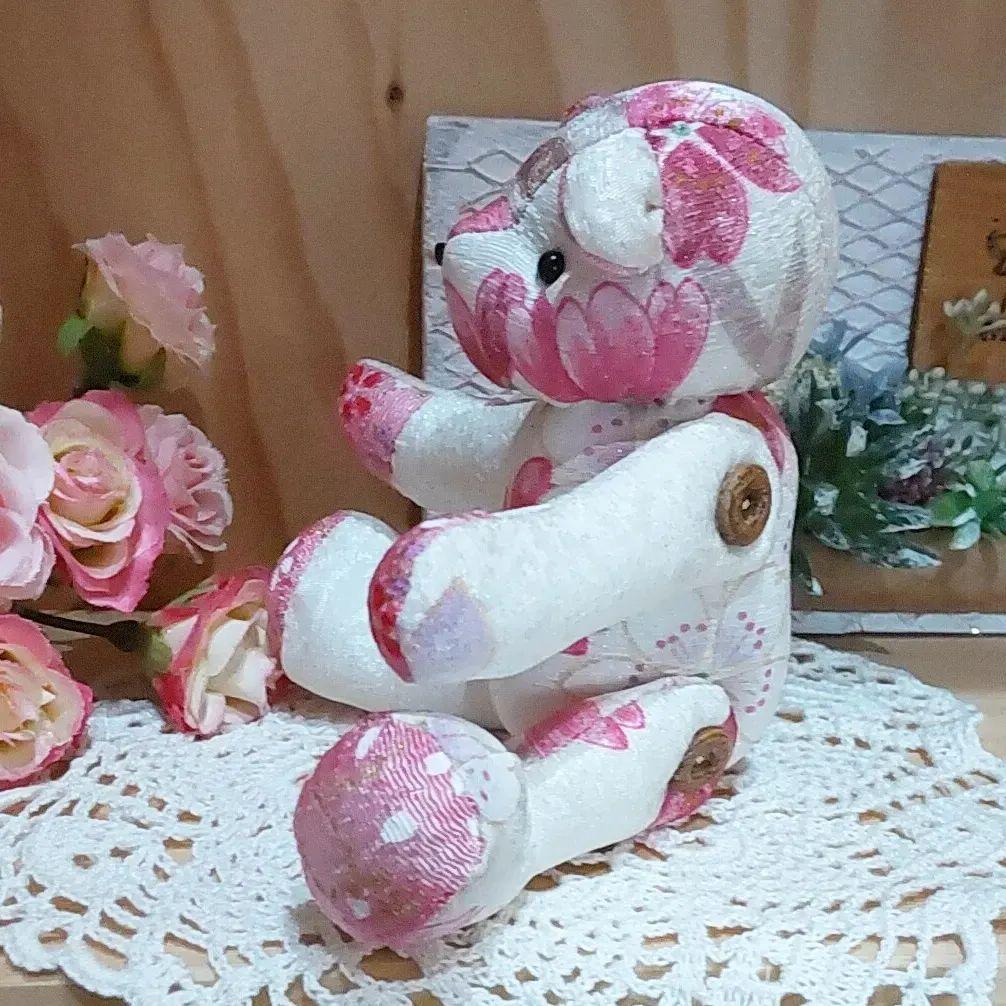 [USED] Hand-sewn stuffed toy, Shiro Yuzen-chan, Usagi no Kuma-ya, Teddy bear, handmade