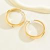 Europäische und amerikanische einfache Persönlichkeit übertriebene glänzende Ohrringe Temperament Metall geometrische Modeohrringe High-End leichter Luxus Ohrringe