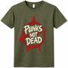 Punk Rock T Shirt Punks Not Dead Anarchy Star Graphic Tee Alternative Music Top