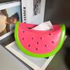 Model Toy Watermelon Tissue Box Fruit Decorative Watermelon Paper Storage Box Cartoon Colorful Watermelon Ornament Decoration