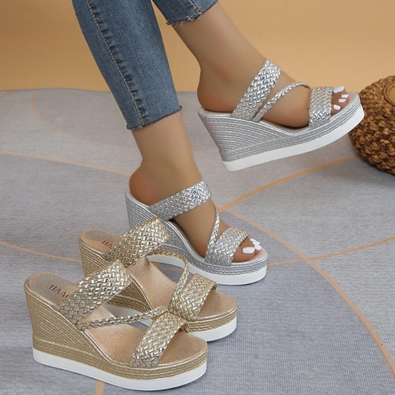 Fashion Women Wedges Sandals Designer Shallow Fashion Sandals 2024 Summer New Casual Comfortable Sandals Outdoor Beach Shoes for Women
